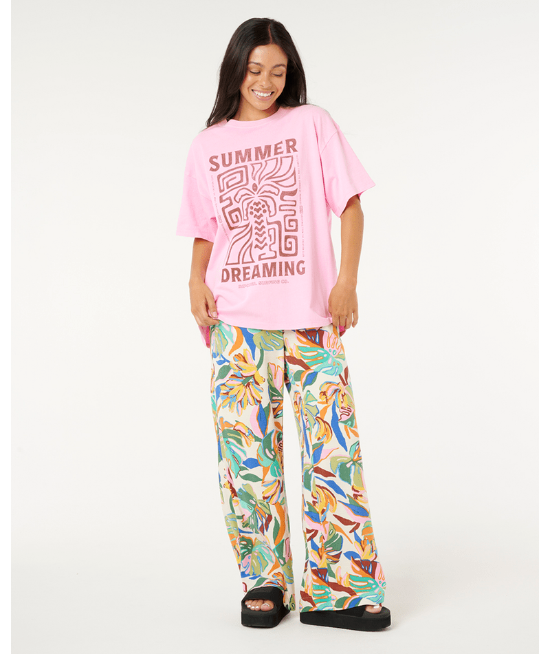 Rip Curl Dreaming Heritage Tee in PASTEL PINK
