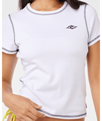 Rip Curl Sg Overlock Tee in OPTICAL WHITE