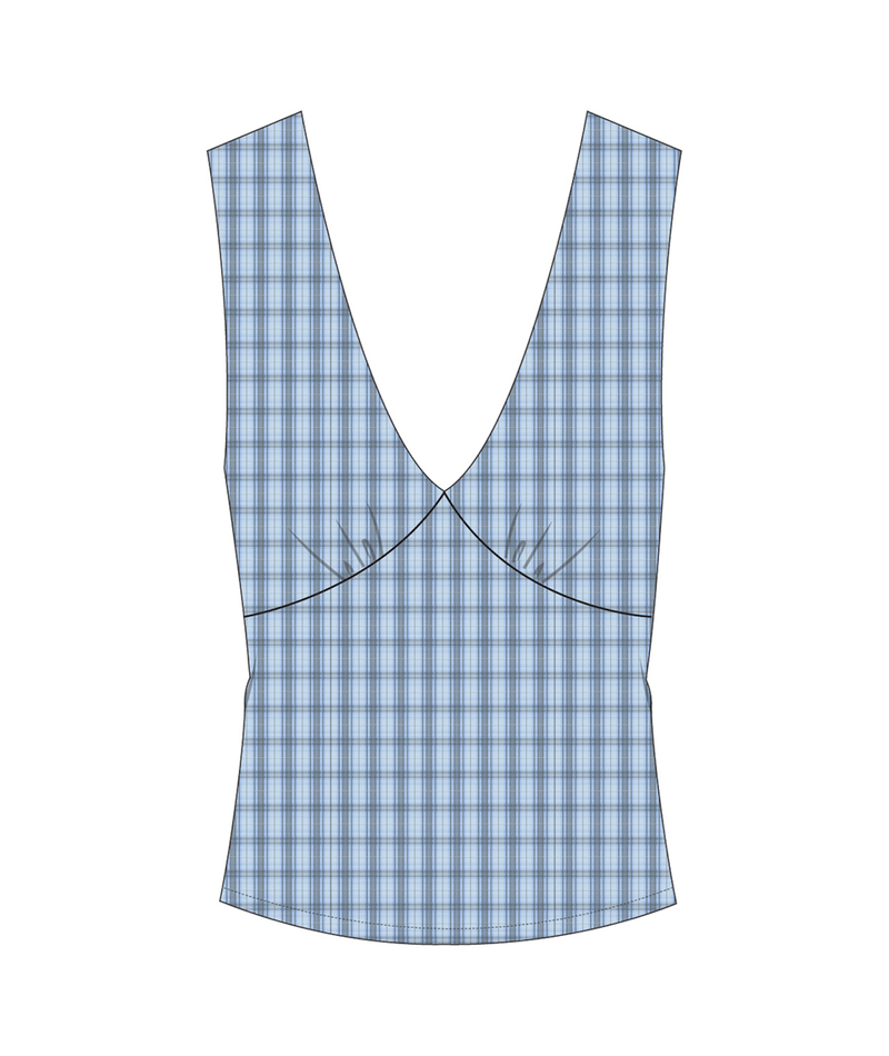 Rip Curl Classic Surf Check Top in Light Blue