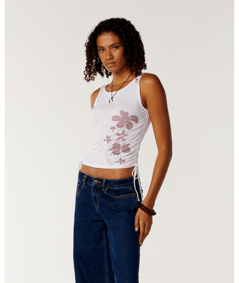 Rip Curl Echo Wave Y2k Tank in White