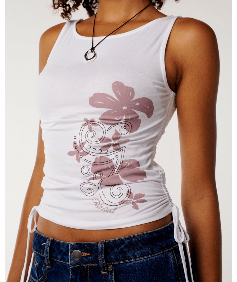 Rip Curl Echo Wave Y2k Tank in White