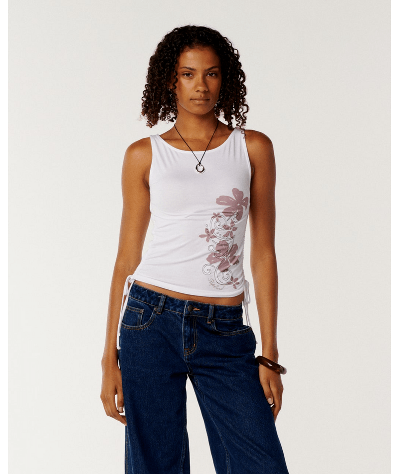 Rip Curl Echo Wave Y2k Tank in White