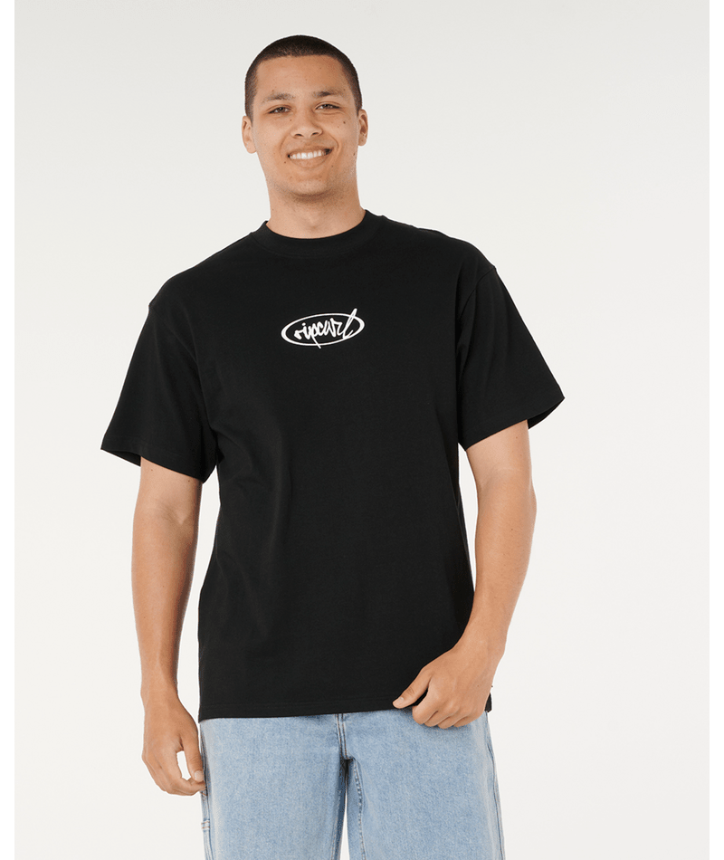 Rip Curl Rip Script Tee in BLACK