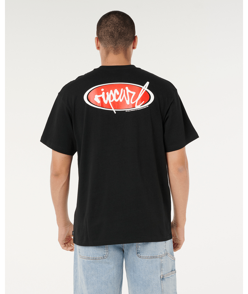 Rip Curl Rip Script Tee in BLACK