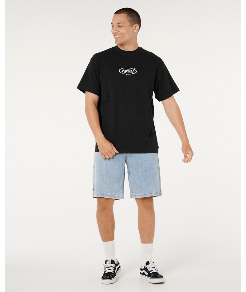 Rip Curl Rip Script Tee in BLACK