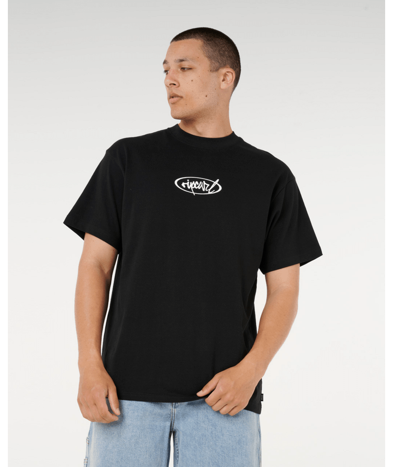 Rip Curl Rip Script Tee in BLACK