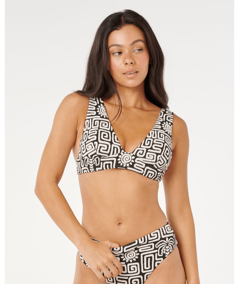 Rip Curl Sunset Jacquard Deep V in BLACK