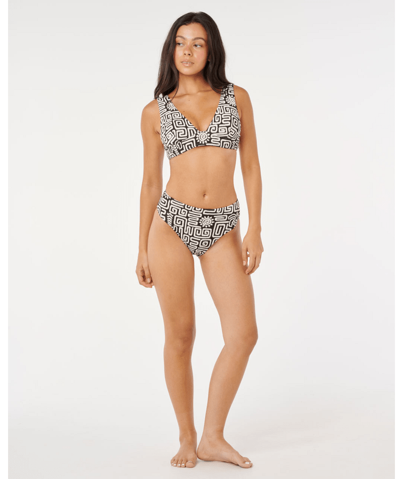 Rip Curl Sunset Jacquard Deep V in BLACK