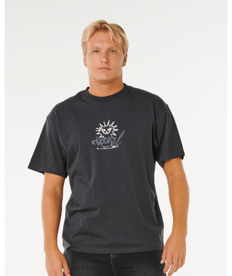 Rip Curl Inner Visions Rotten Sun Tee in WASHED BLACK