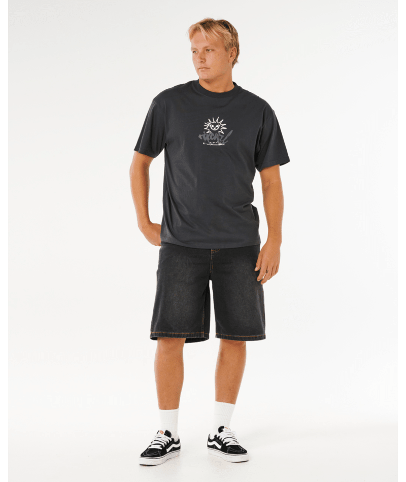Rip Curl Inner Visions Rotten Sun Tee in WASHED BLACK