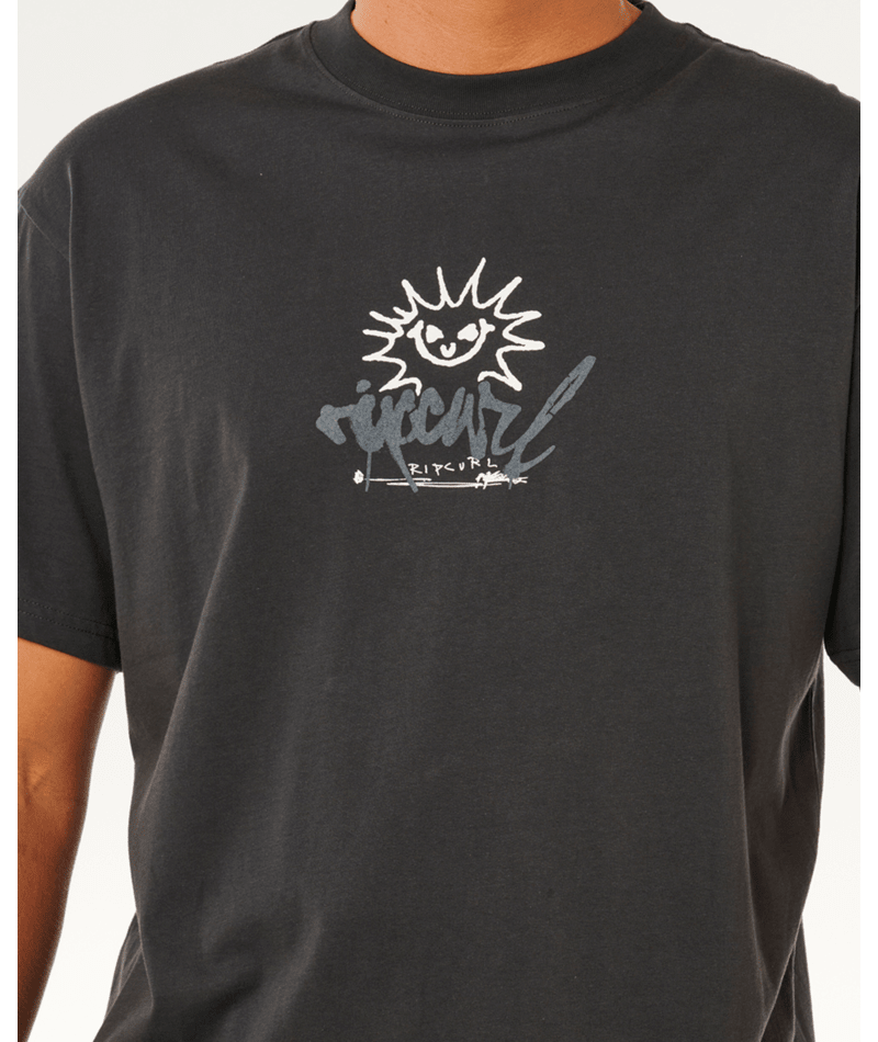 Rip Curl Inner Visions Rotten Sun Tee in WASHED BLACK