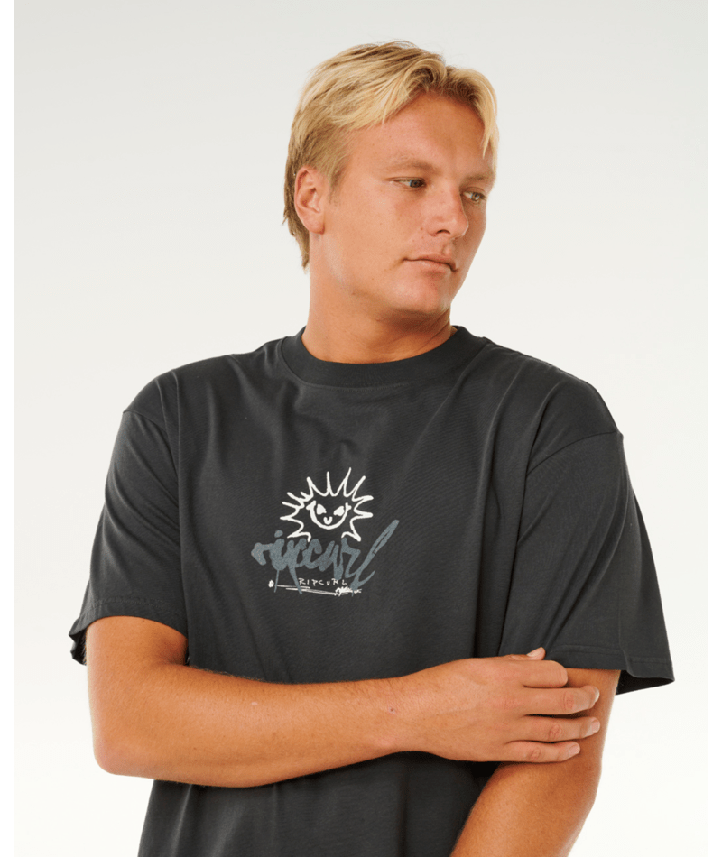 Rip Curl Inner Visions Rotten Sun Tee in WASHED BLACK