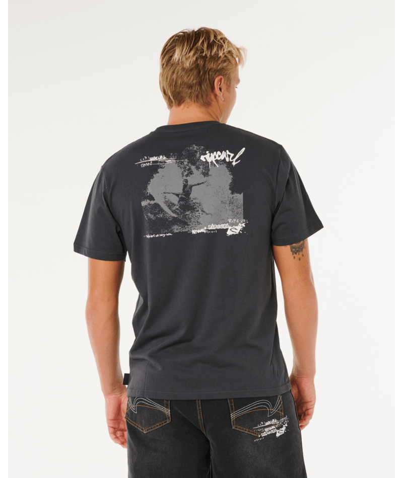 Rip Curl Inner Visions Hack Tee in WASHED BLACK