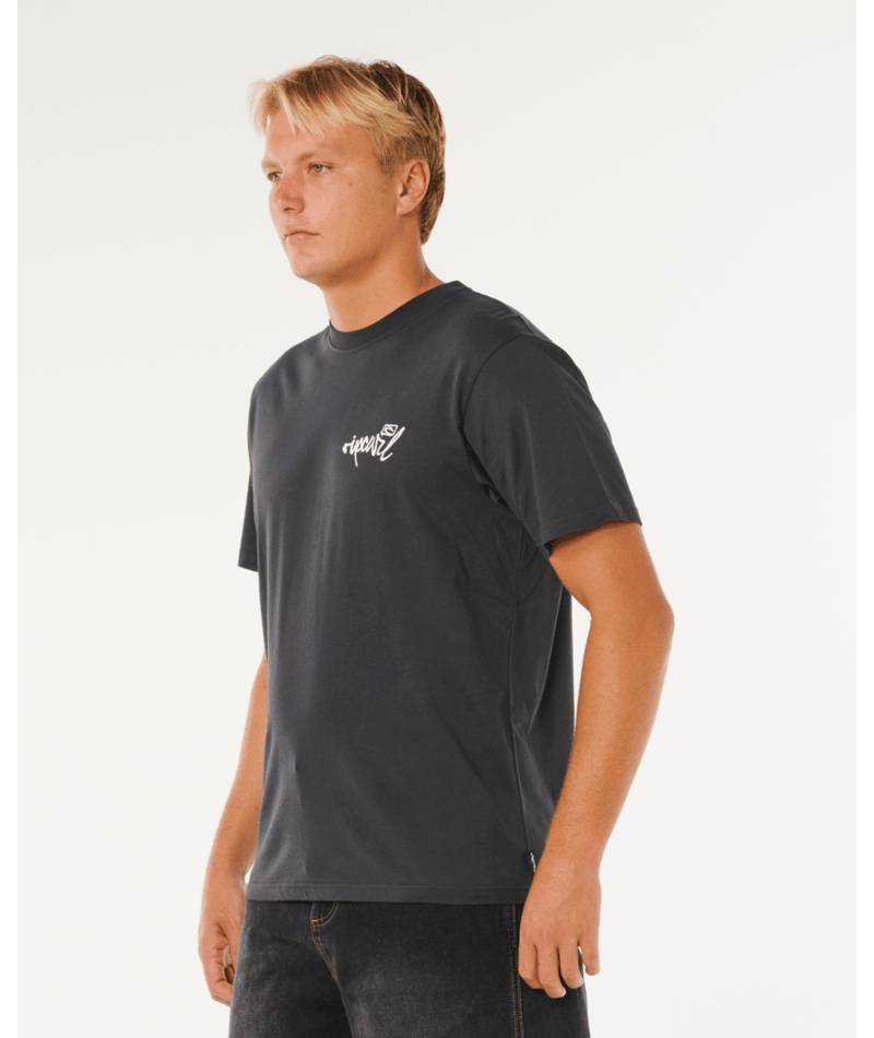Rip Curl Inner Visions Hack Tee in WASHED BLACK