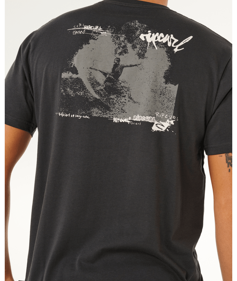 Rip Curl Inner Visions Hack Tee in WASHED BLACK