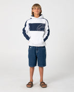 Rusty KILL SWITCH HOODED FLEECE BOYS in ECRU MARLE
