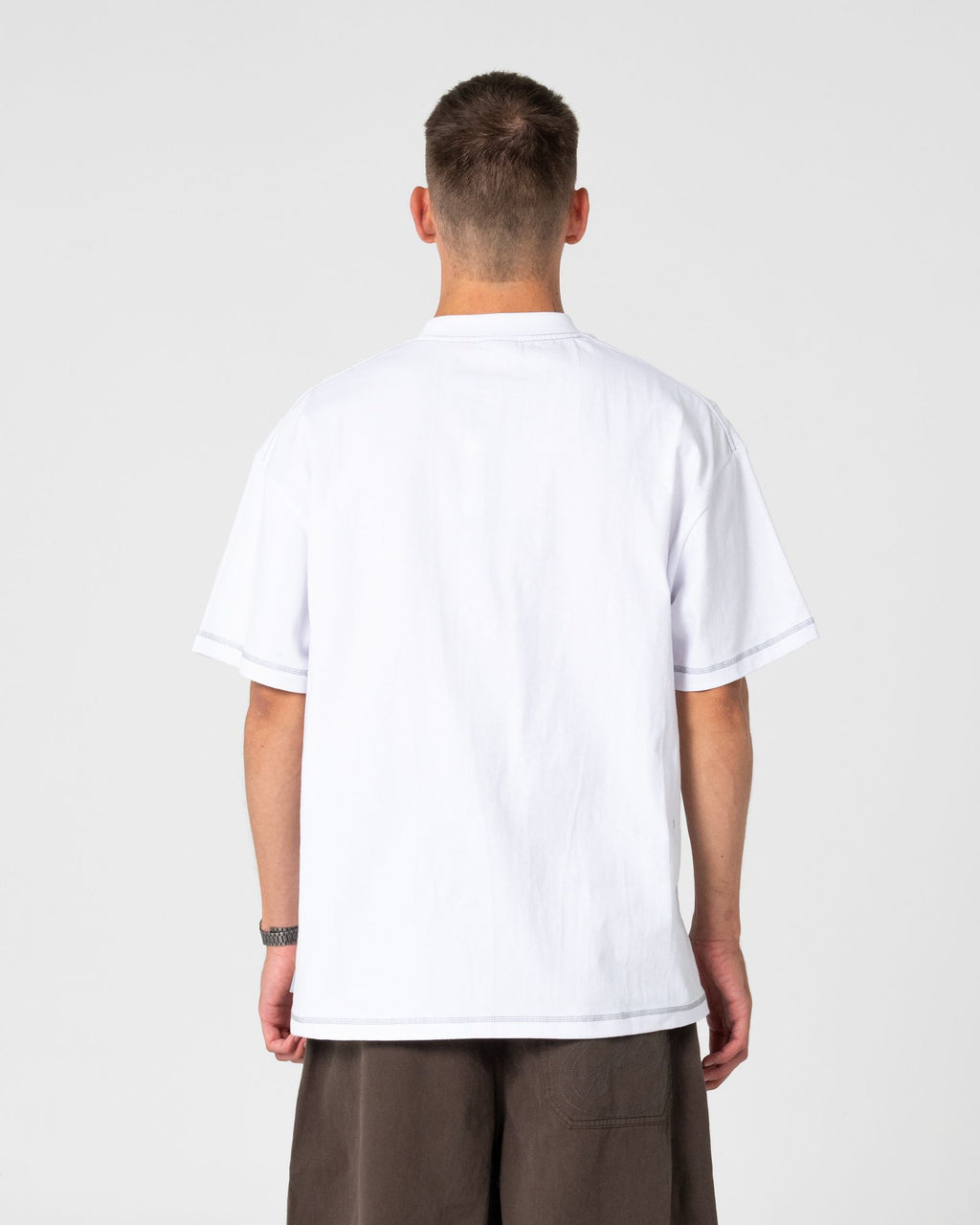 Rusty BUS DOWN SHORT SLEEVE TEE in WHITE