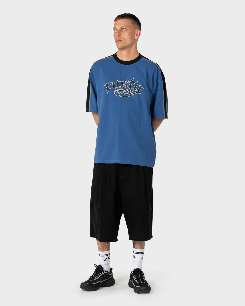 Rusty SCREAM SHORT SLEEVE TEE in ATLANTIC BLUE
