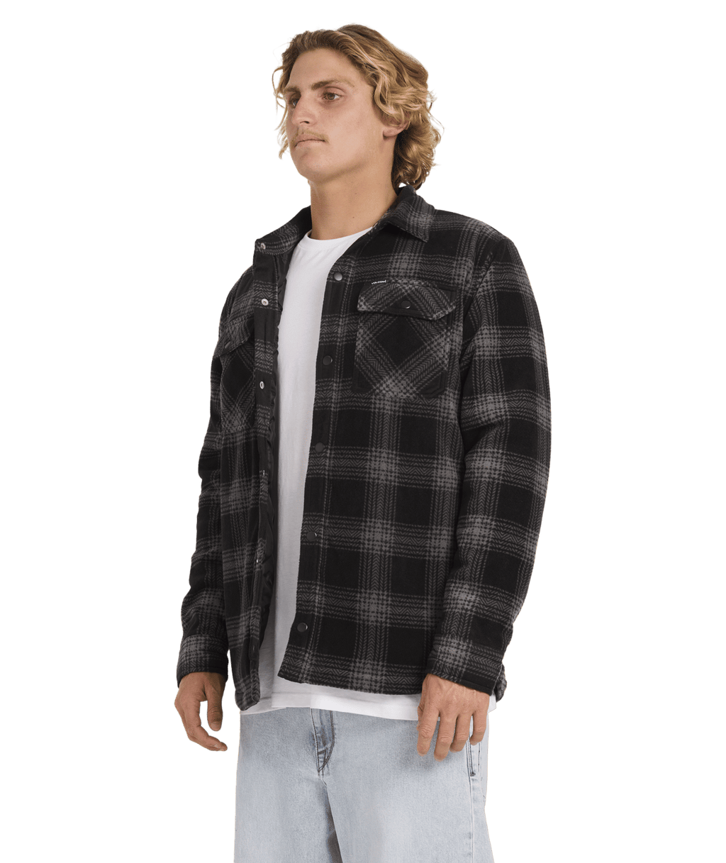 Volcom BOWERED FLEECE LS in DUSK GREY