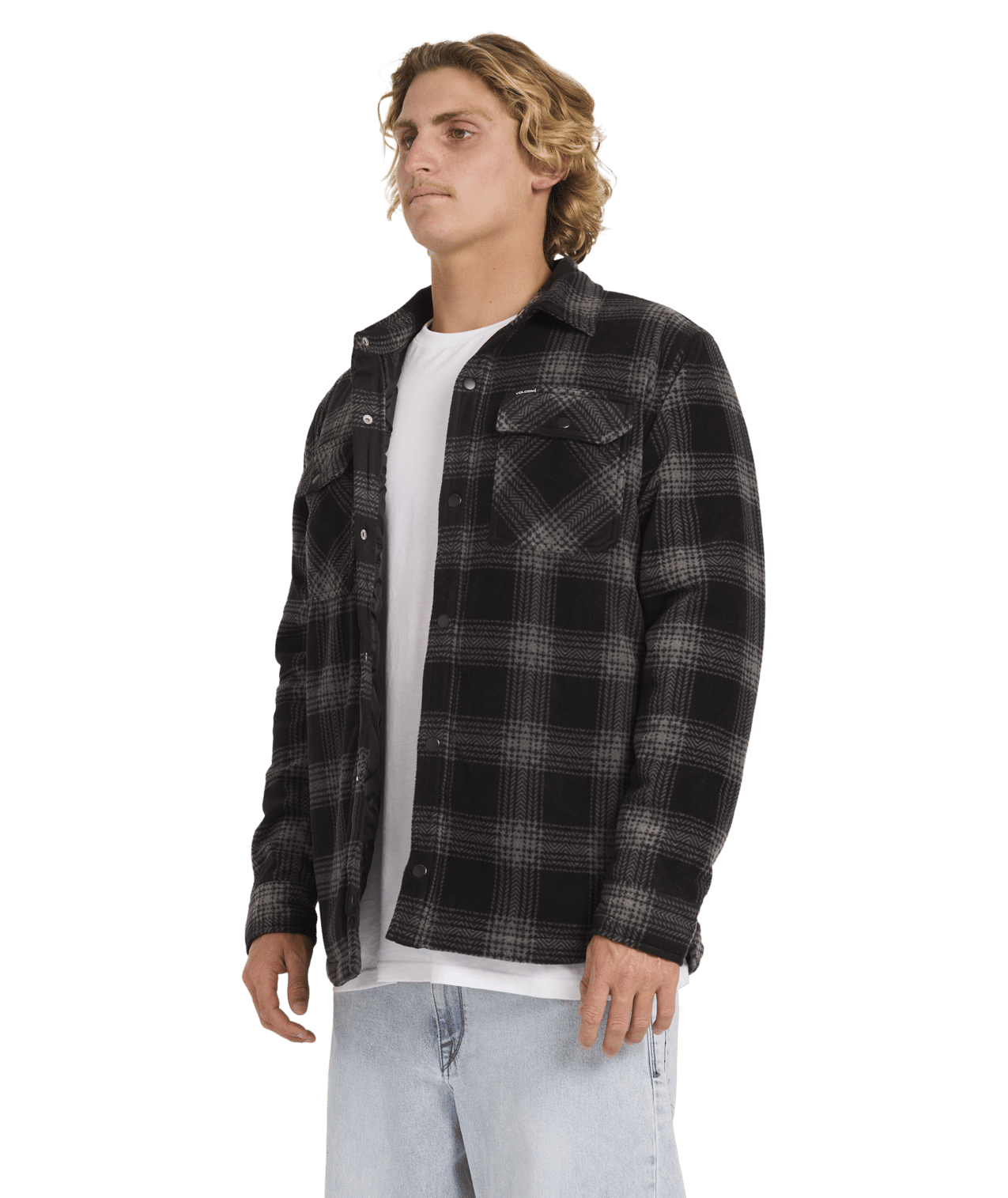 Volcom BOWERED FLEECE LS in DUSK GREY