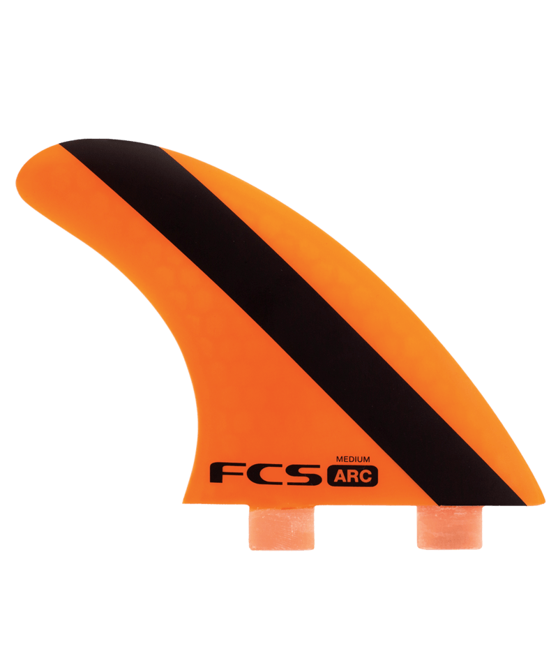 Fcs Arc Pc Medium Tri Fin Set in Orange