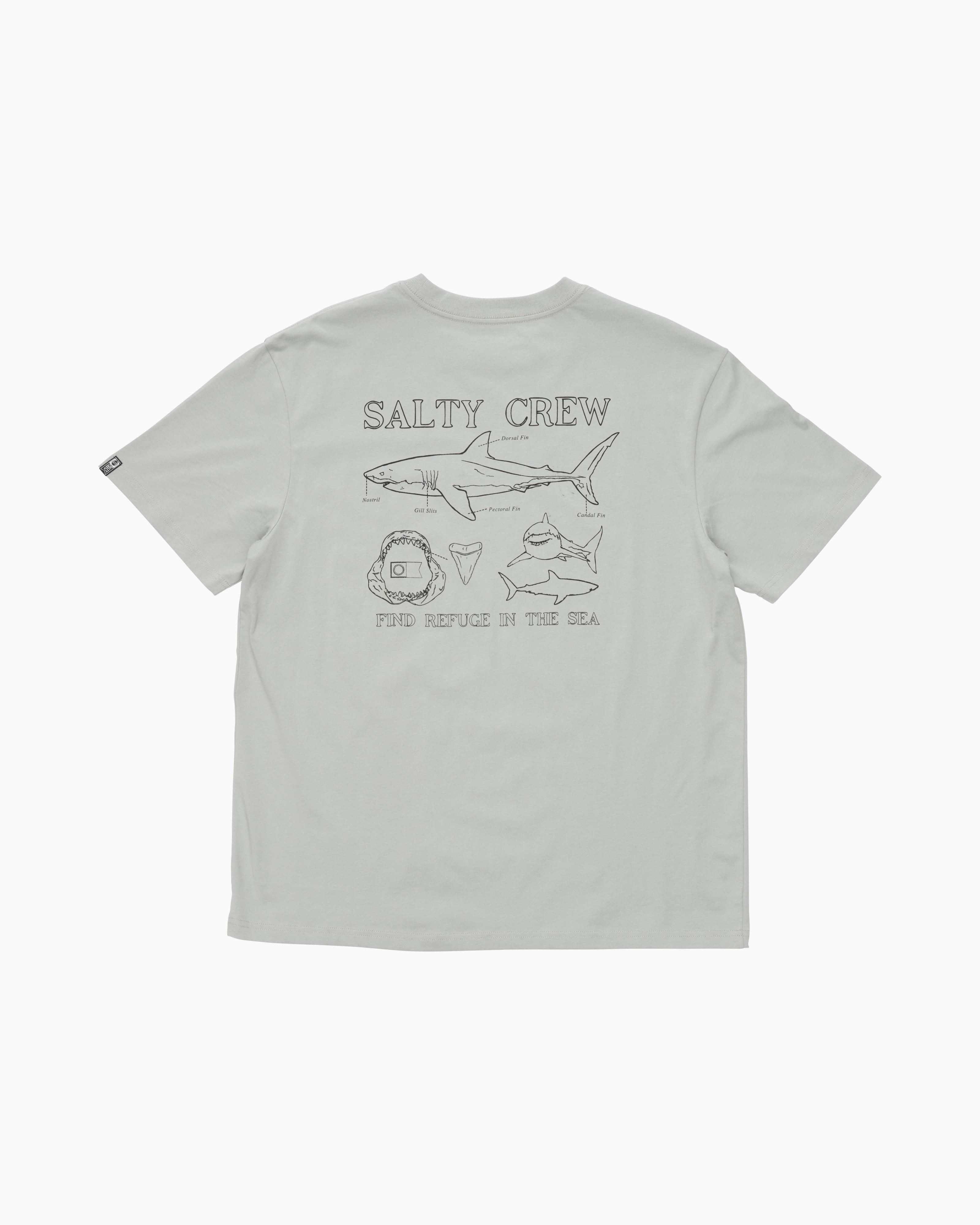 Salty Crew Great White Classic SS Tee - Quarry in QUARRY