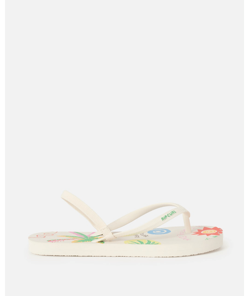 Rip Curl Mixed Bloom Open Toe-Girl in Off White