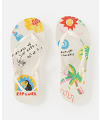 Rip Curl Mixed Bloom Open Toe-Girl in Off White