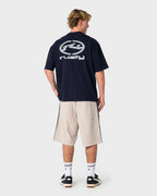 Rusty Turbo Oversized Graphic Tee in NAVY BLUE