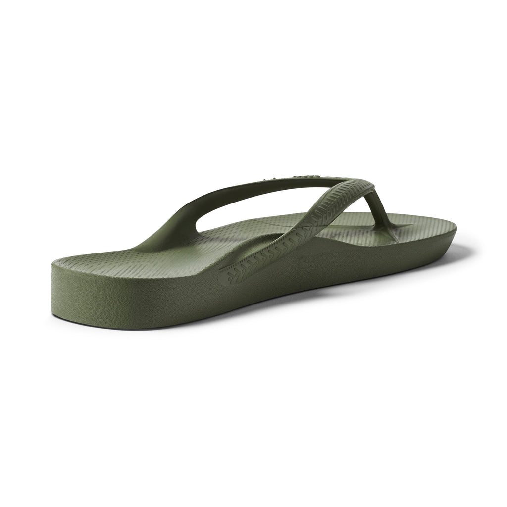 Archies Footwear Arch Support Thongs - Classic - Olive in Single