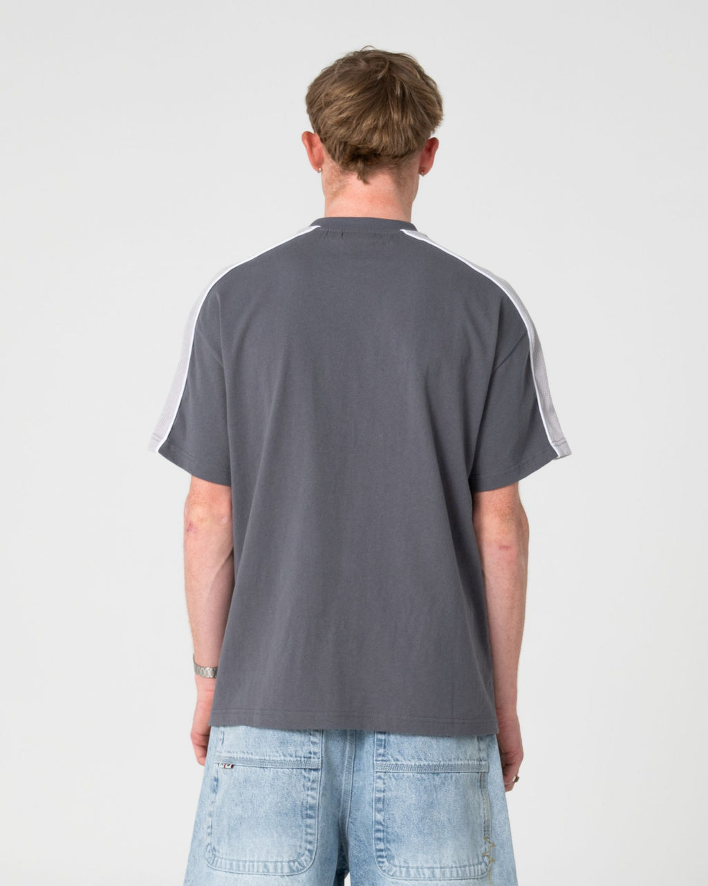 Rusty Alonso Graphic Panel Tee in STEEL