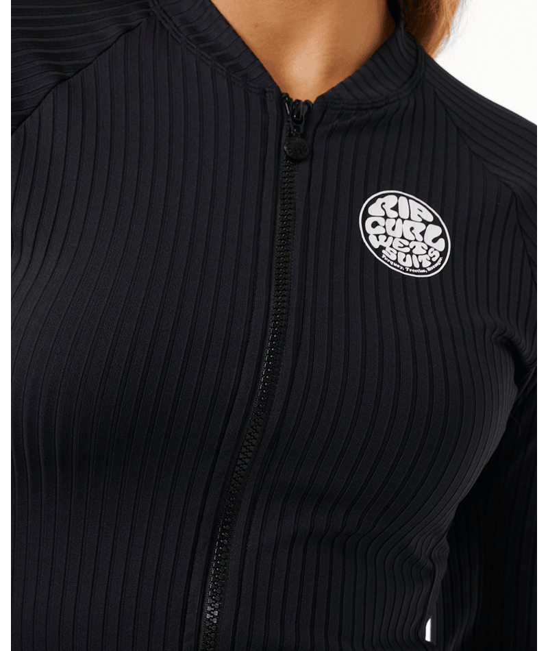 Rip Curl Premium Surf Zip Thru Ls U in BLACK