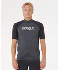 Rip Curl Shock Upf S/S in BLACK MARLE