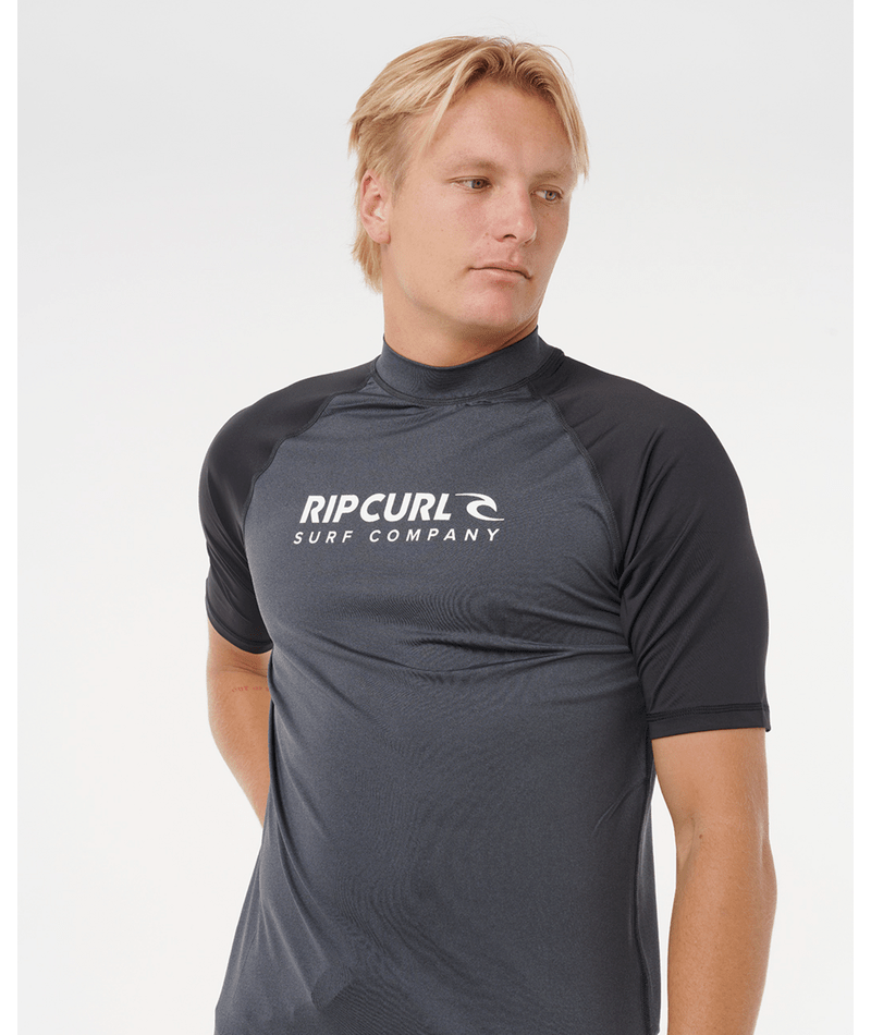 Rip Curl Shock Upf S/S in BLACK MARLE