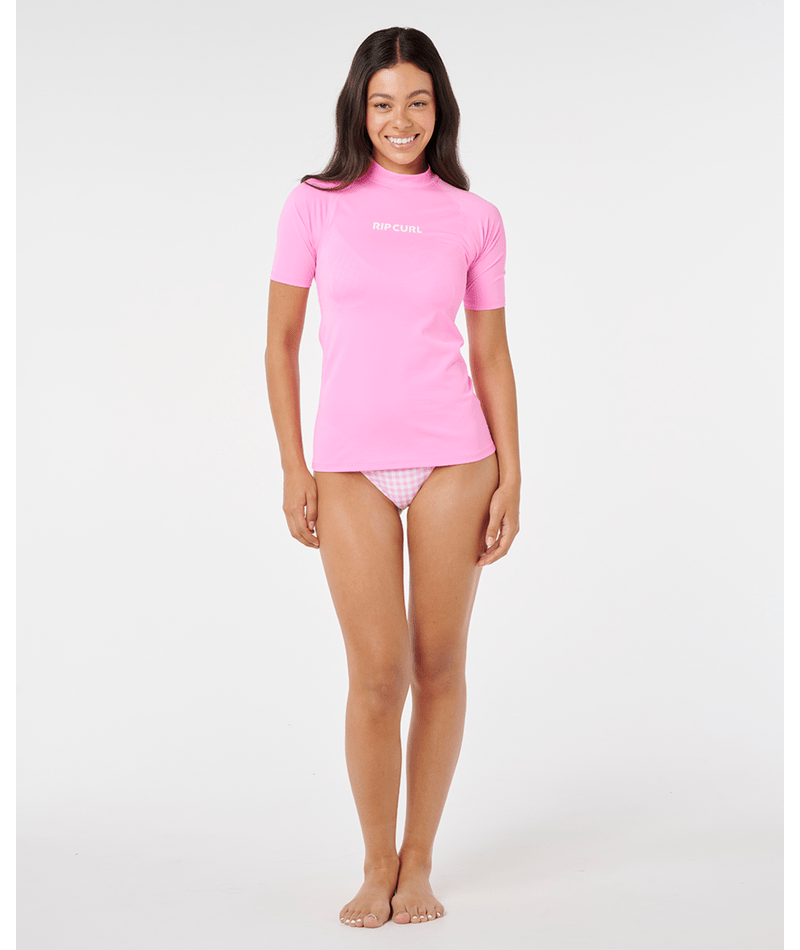 Rip Curl Classic Surf Ss Upf Rashguard in LIGHT PINK
