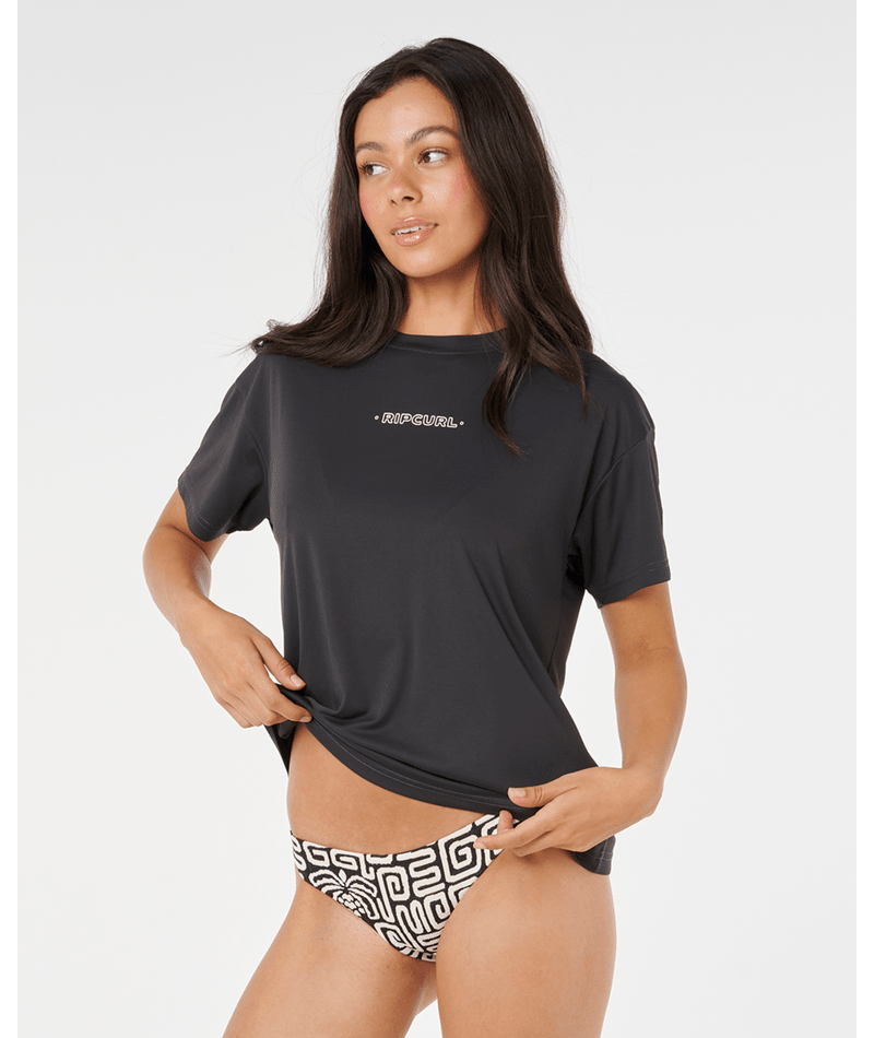 Rip Curl Sunset Luau Ss Surf Lite in WASHED BLACK