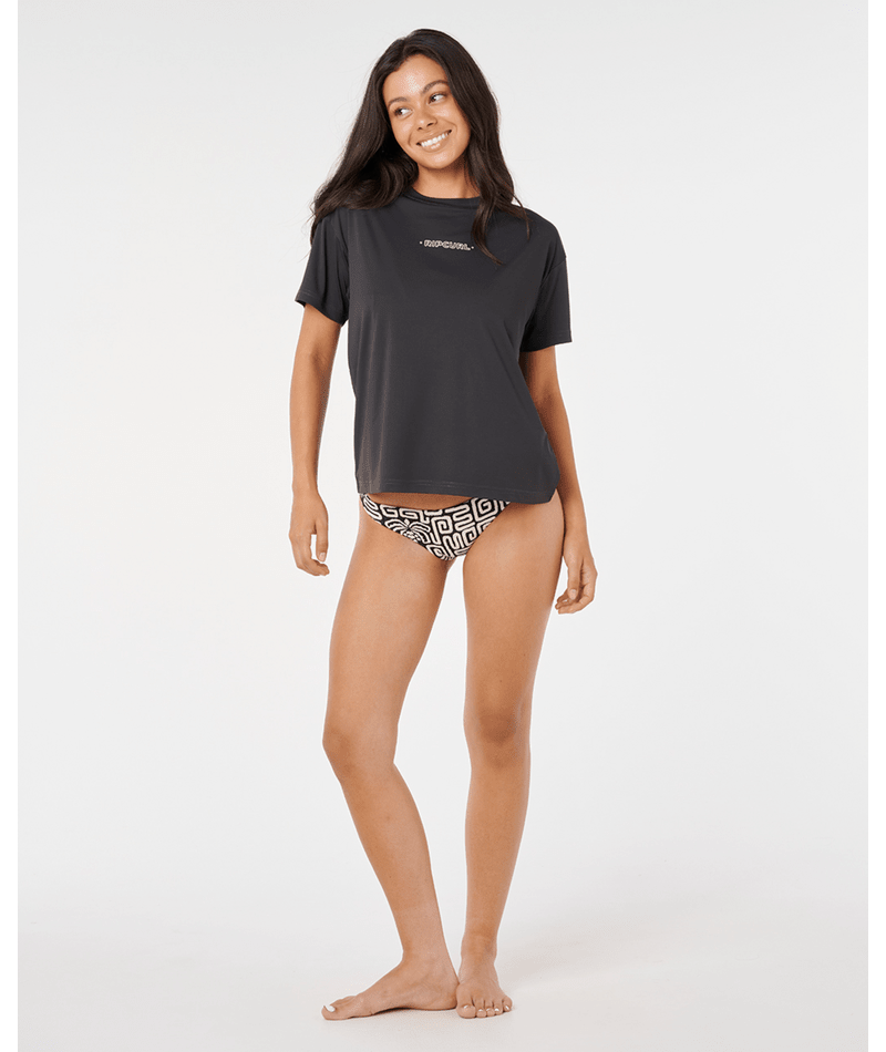Rip Curl Sunset Luau Ss Surf Lite in WASHED BLACK