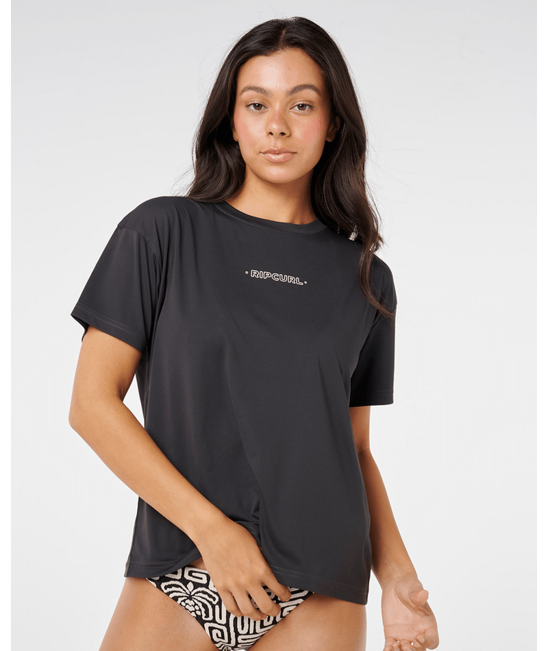 Rip Curl Sunset Luau Ss Surf Lite in WASHED BLACK