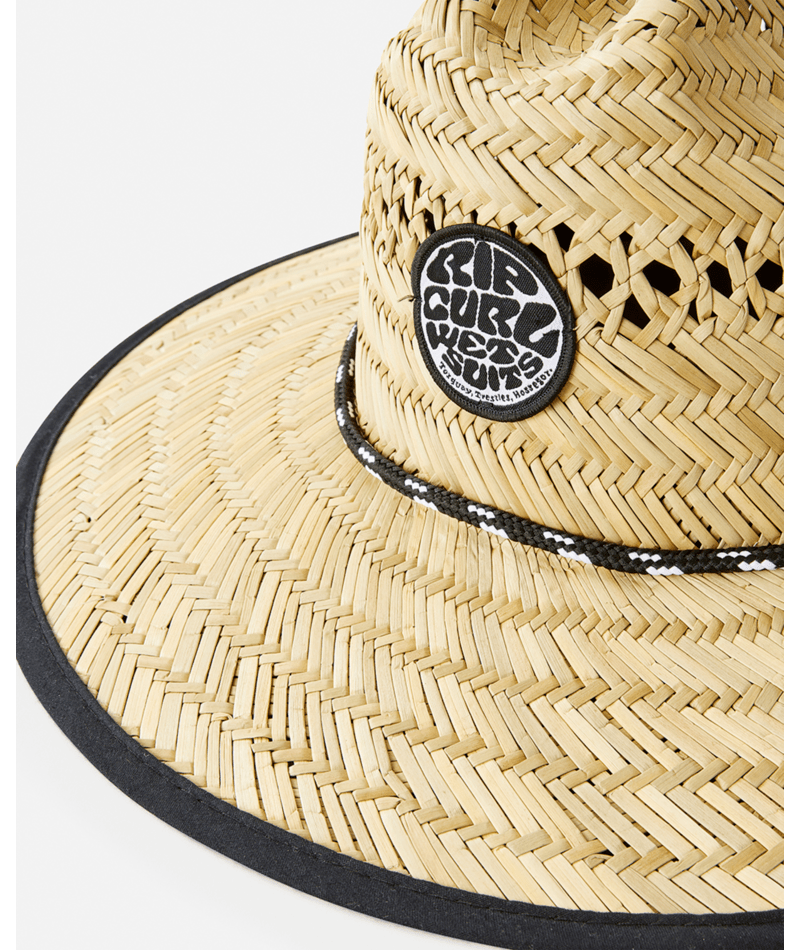 Rip Curl Logo Straw Hat - Boy in NATURAL