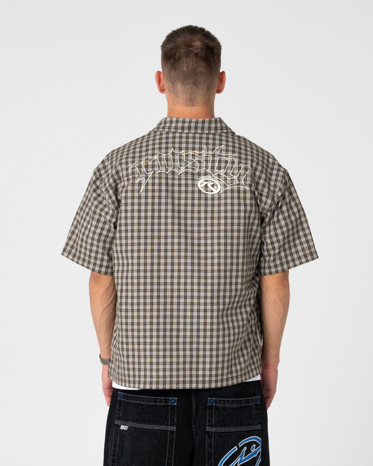 Rusty Anarchy Check Shirt in SAVANNA