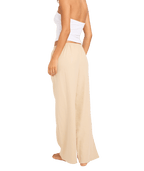 Roxy Womens Lolani Elastic Waist Pants in Parchment