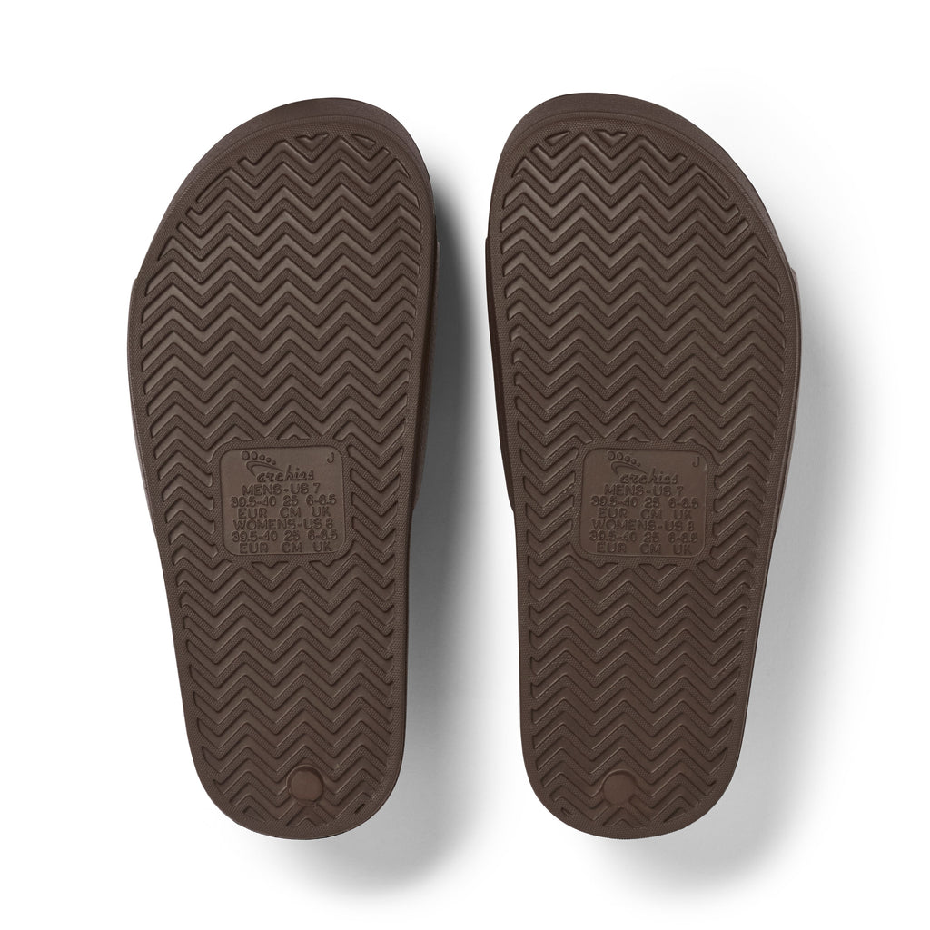 Archies Footwear Arch Support Slides - Classic - Brown in Single