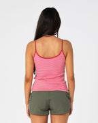 Rusty CANDY CAMI SINGLET in PINK / RED STRIPE