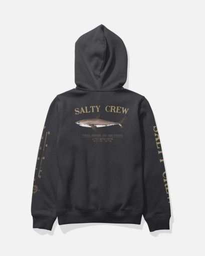 Salty Crew Bruce Boys Hood Fleece in BLACK