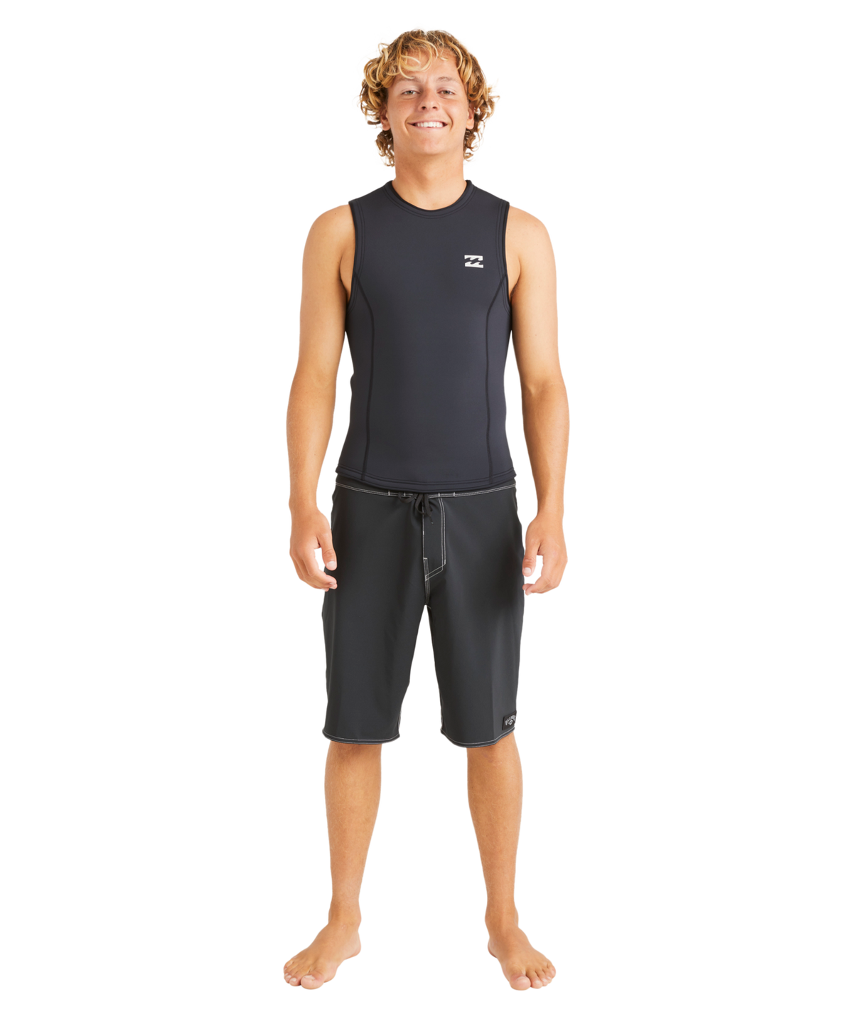 Billabong Mens 2/2 mm Absolute Natural Wetsuit Vest in Black