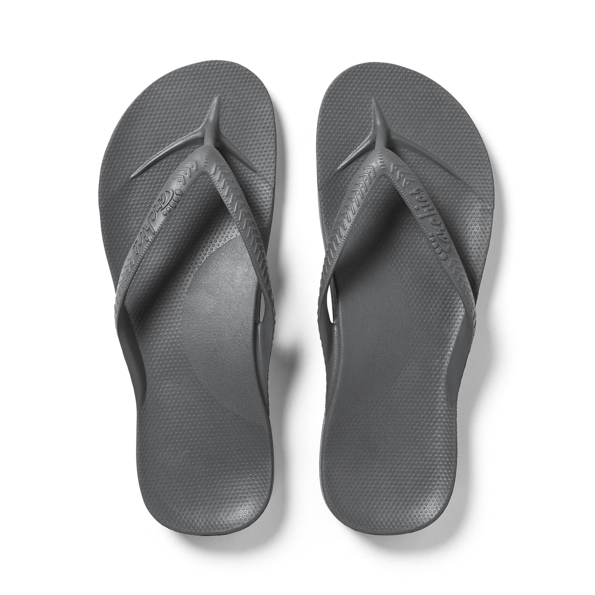 Archies Footwear Arch Support Thongs - Classic - Charcoal in Single