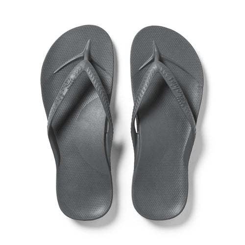 Archies Footwear Arch Support Thongs - Classic - Charcoal in Single