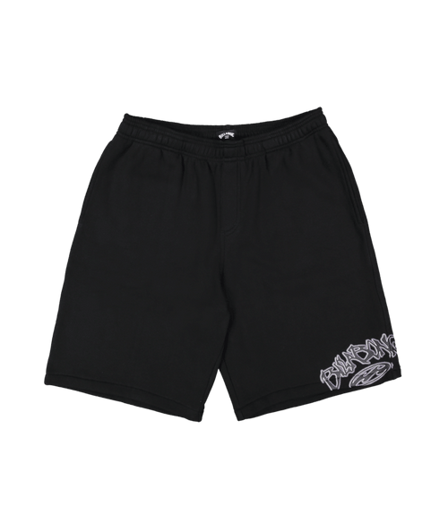Billabong Bad Dog Fleece Short in BLACK