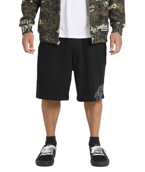 Billabong Bad Dog Fleece Short in BLACK