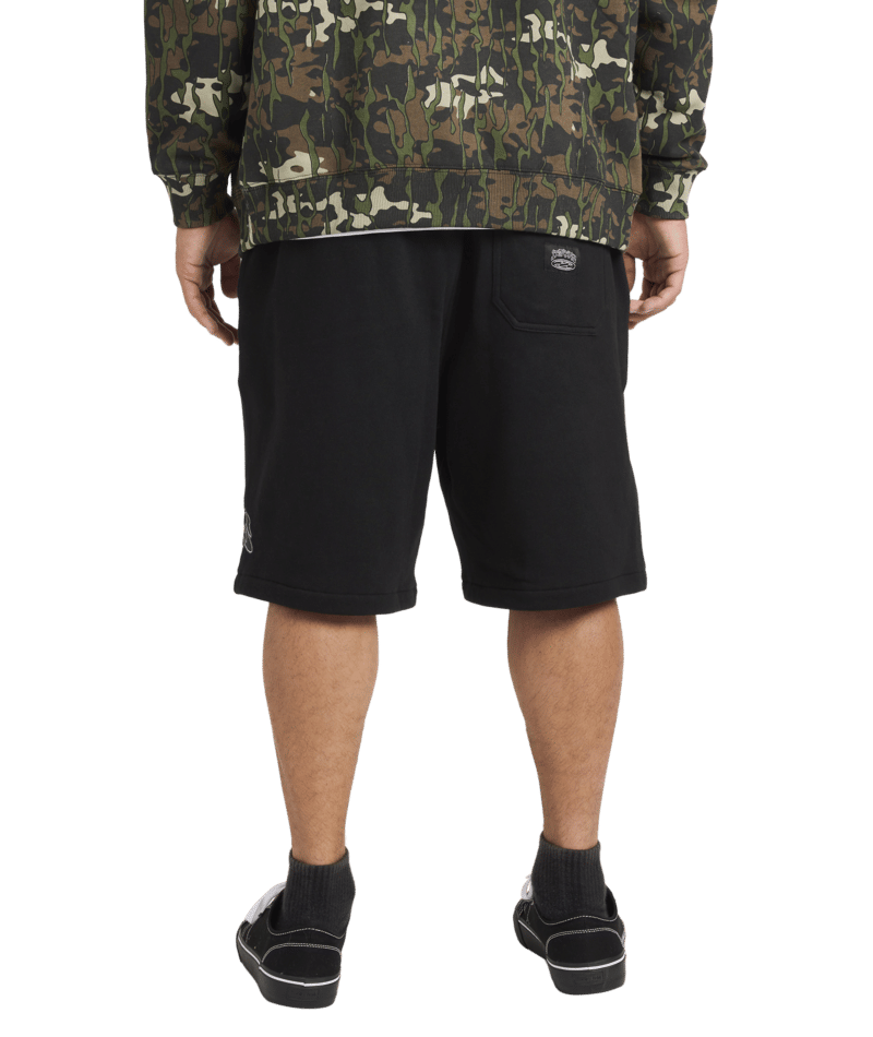 Billabong Bad Dog Fleece Short in BLACK